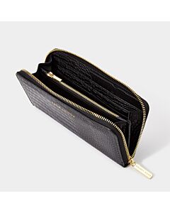 Katie Loxton Faux Croc Wallet/Purse - Black